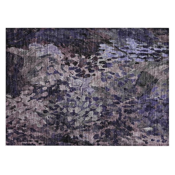 Chantille Machine Washable Indoor/Outdoor Abstract ACN2737 Eggplant 3 ft. x 4 ft. Area Rug