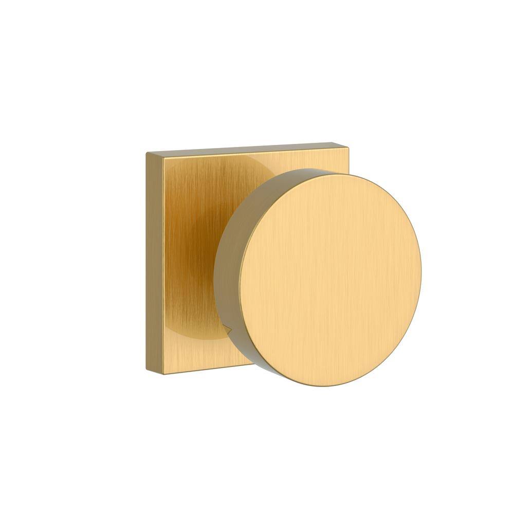 Baldwin Contemporary Lifetime Satin Brass Half Dummy Door Knob with