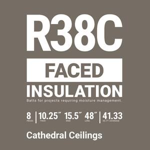 R-38C Kraft Faced Fiberglass Insulation Batt 15-1/2 in. x 48 in. (8-Bags)