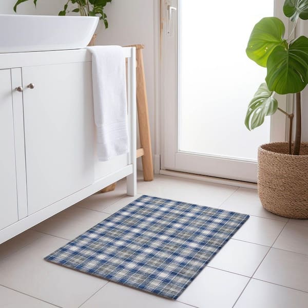 Chantille Machine Washable Indoor/Outdoor Abstract ACN1817 Navy 2 ft. x 3 ft. Accent Rug