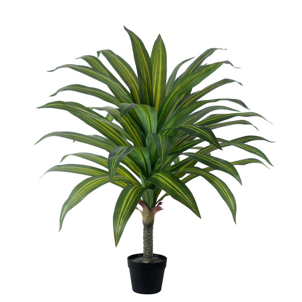 Vitalismo 3.5ft/41.34in Artificial Dracaena Tree Yellow-green Fake