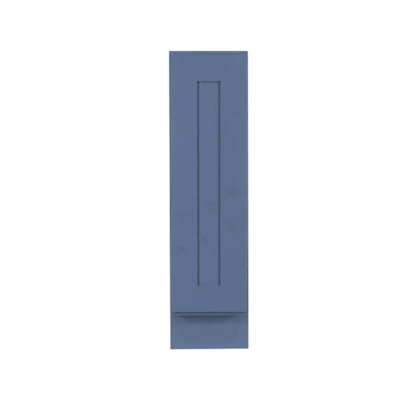 LIFEART CABINETRY Lancaster Shaker Assembled 9 in. x 34.5 in. x 24 in. Spice Rack Base Cabinet in Ocean Blue