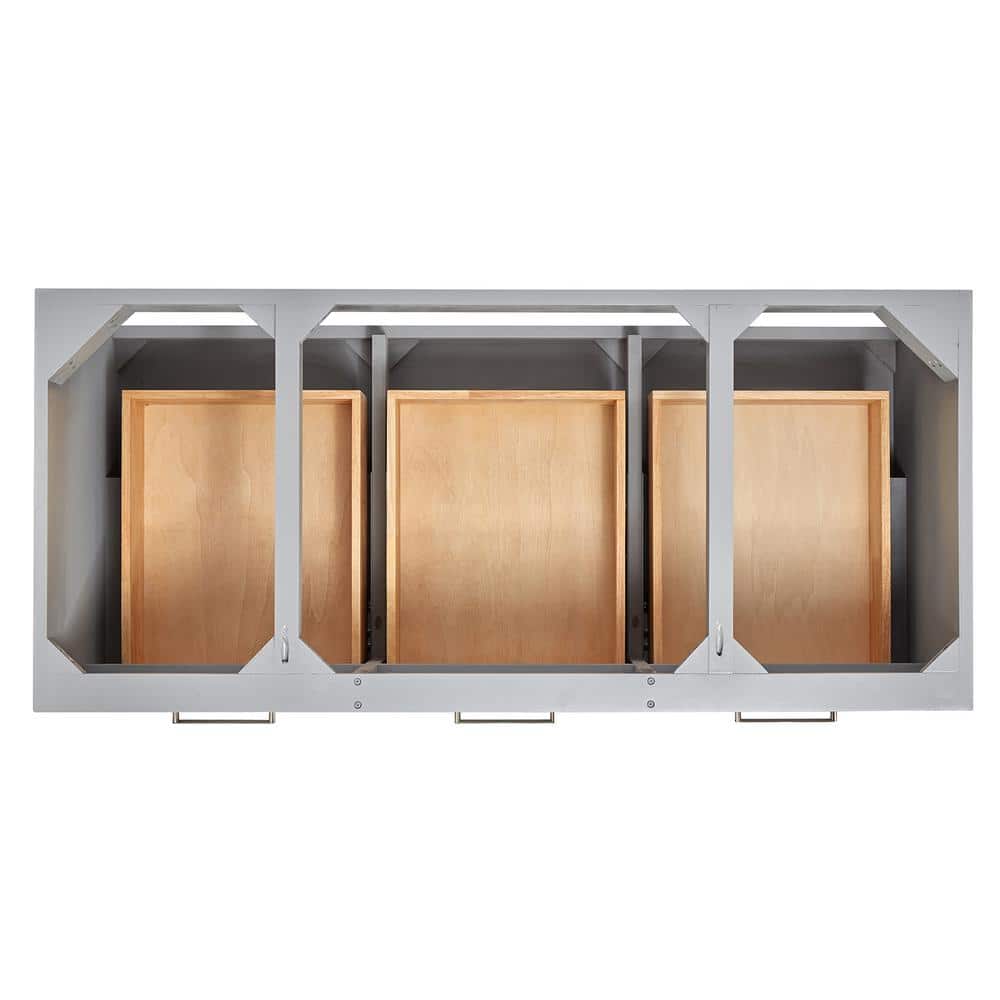 Hutton 48" Gray Wall-Mount Vanity with Carrara Quartz Top