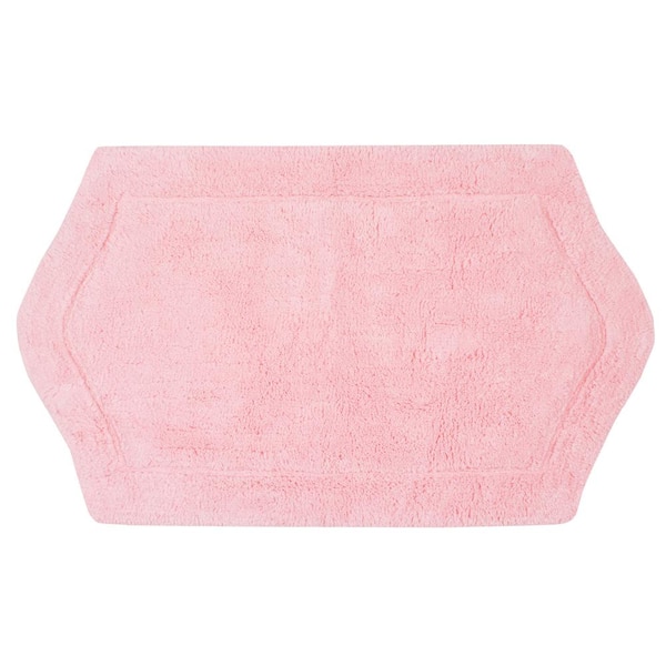 Home Weavers Inc Waterford Collection 20 in. x 20 in. Pink Cotton Contour Bath Rug