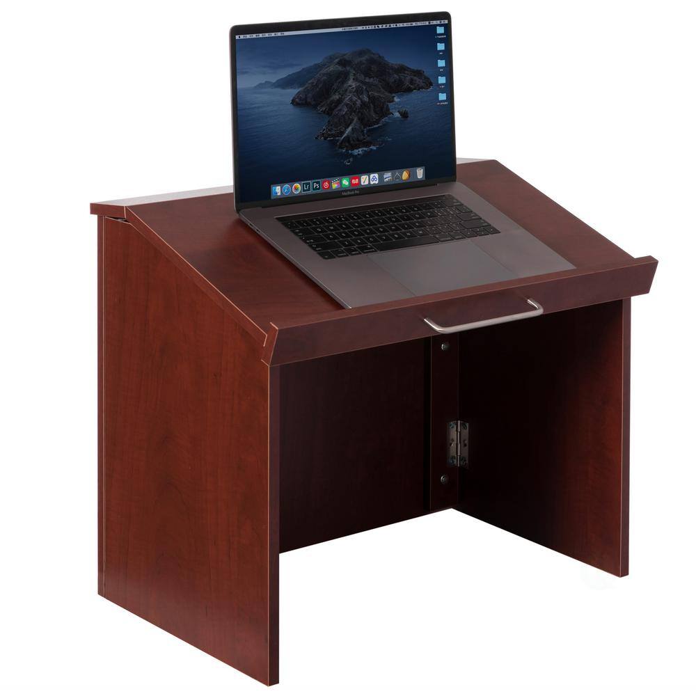 Cherry Foldable Tabletop Portable Lectern for Workspace