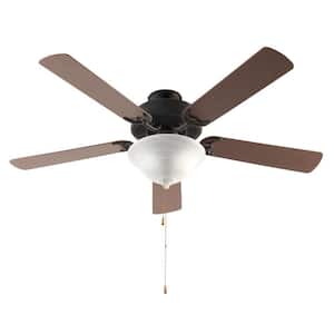 Solana 52 in. Indoor Oil Rubbed Bronze Traditional 3-Light Ceiling Fan with Light, Pull Chains, and 5 Reversible Blades