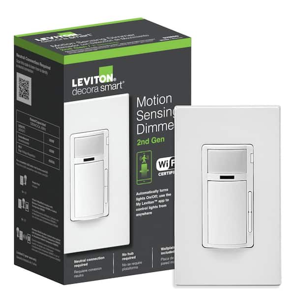 Decora Smart Wi-Fi Single Pole Motion Sensor Dimmer (2nd Gen) Works with Alexa/Google/HomeKit D2MSD-1RW