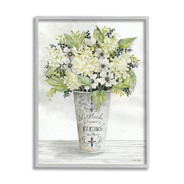 Stupell Industries French Floral Bouquet Parisian Charm Flowers By Cindy Jacobs Framed Print Nature Texturized Art 11 in. x 14 in.