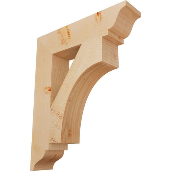 Ekena Millwork 3.5 in. x 22 in. x 18 in. Douglas Fir Westlake Traditional Smooth Corbel