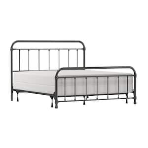 Kirkland Gray King Headboard and Footboard Bed with Frame