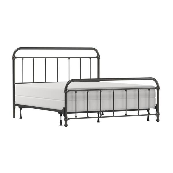 Hillsdale Furniture Kirkland Gray King Headboard and Footboard Bed with ...