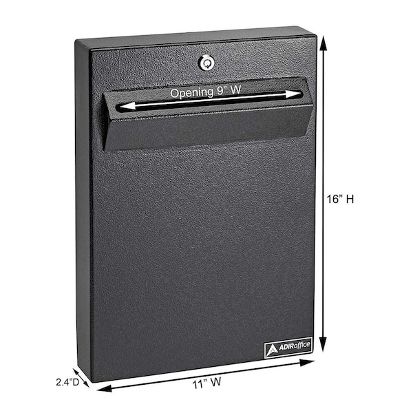 White Large Wall Mounted Weatherproof Steel Drop Box