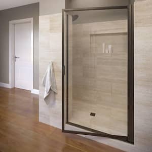 Sopora 29-1/2 in. x 67 in Framed Pivot Shower Door in Oil Rubbed Bronze with AquaGlideXP Clear Glass