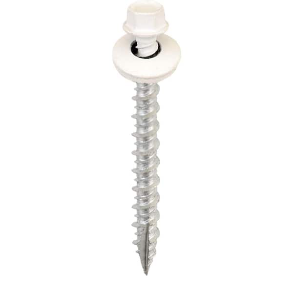 #14 x 2.5 in. Hex Head White Bag Metal-Wood Screw (Bag of 250)