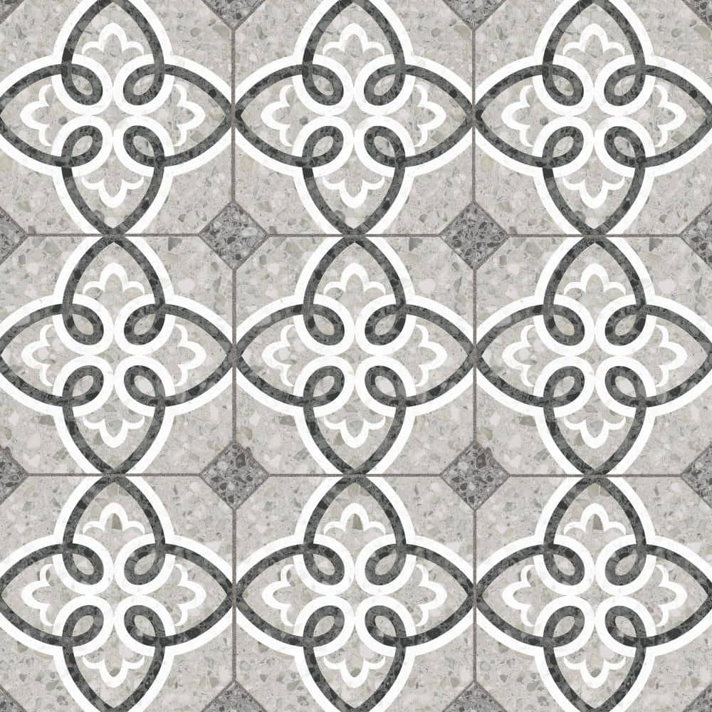 Riviera Octagon Garde Gris with Taco Nero 8 in. x 8 in. Porcelain Floor and Wall Tile (11.25 sq. ft. /Case) price history on PriceWatchPro