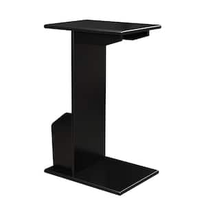 Designs2Go Abby Magazine Black 11 in. C Shape MDF End Table