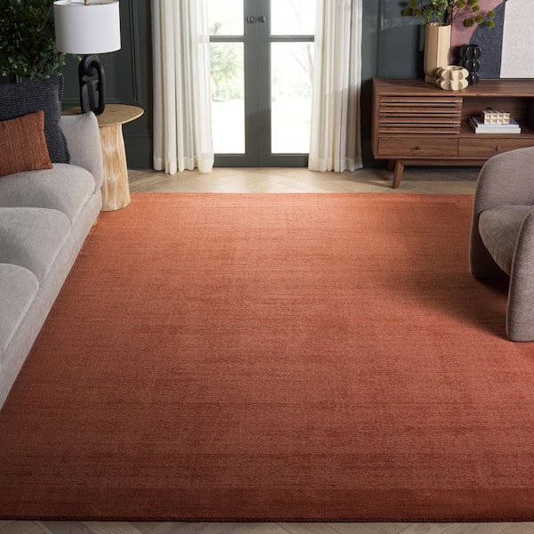 Mirage 8 ft. x 10 ft. Rust Border Area Rug