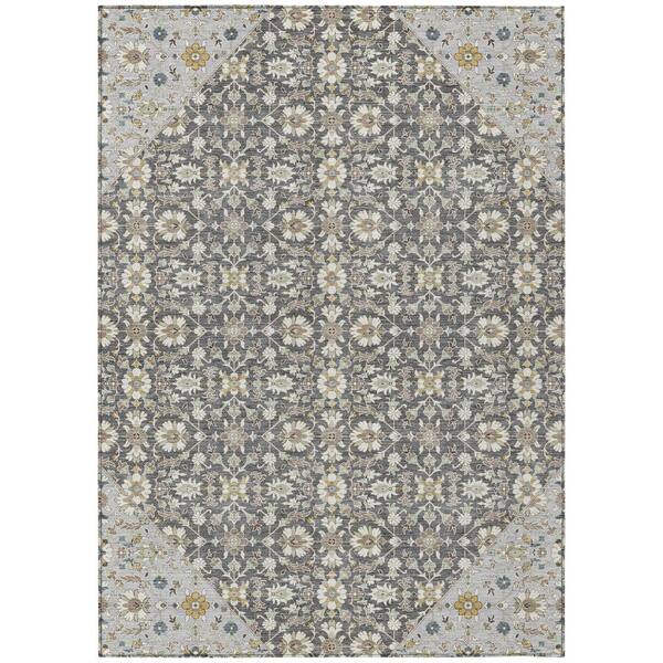 Chantille Machine Washable Indoor/Outdoor Abstract ACN3046 Gray 5 ft. x 7 ft. 6 in. Area Rug