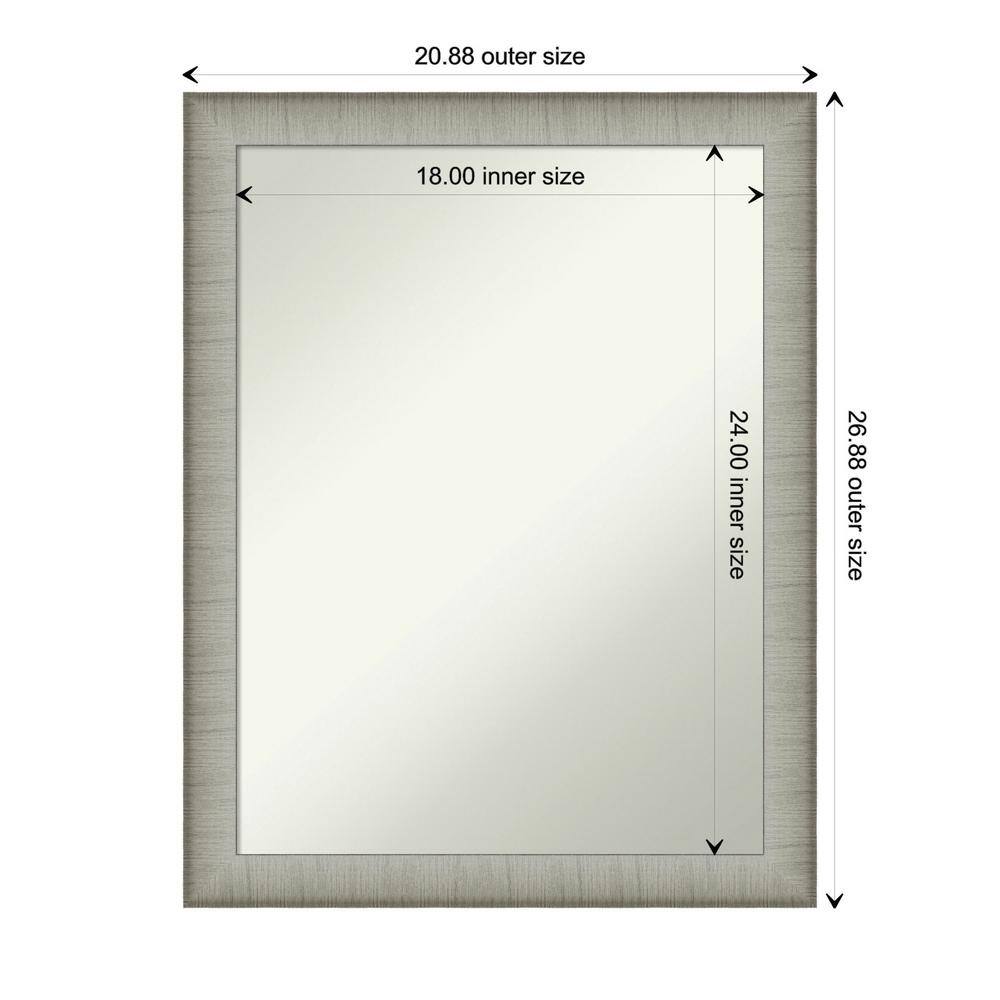 Elegant Silver Rectangular Bathroom Vanity Wall Mirror