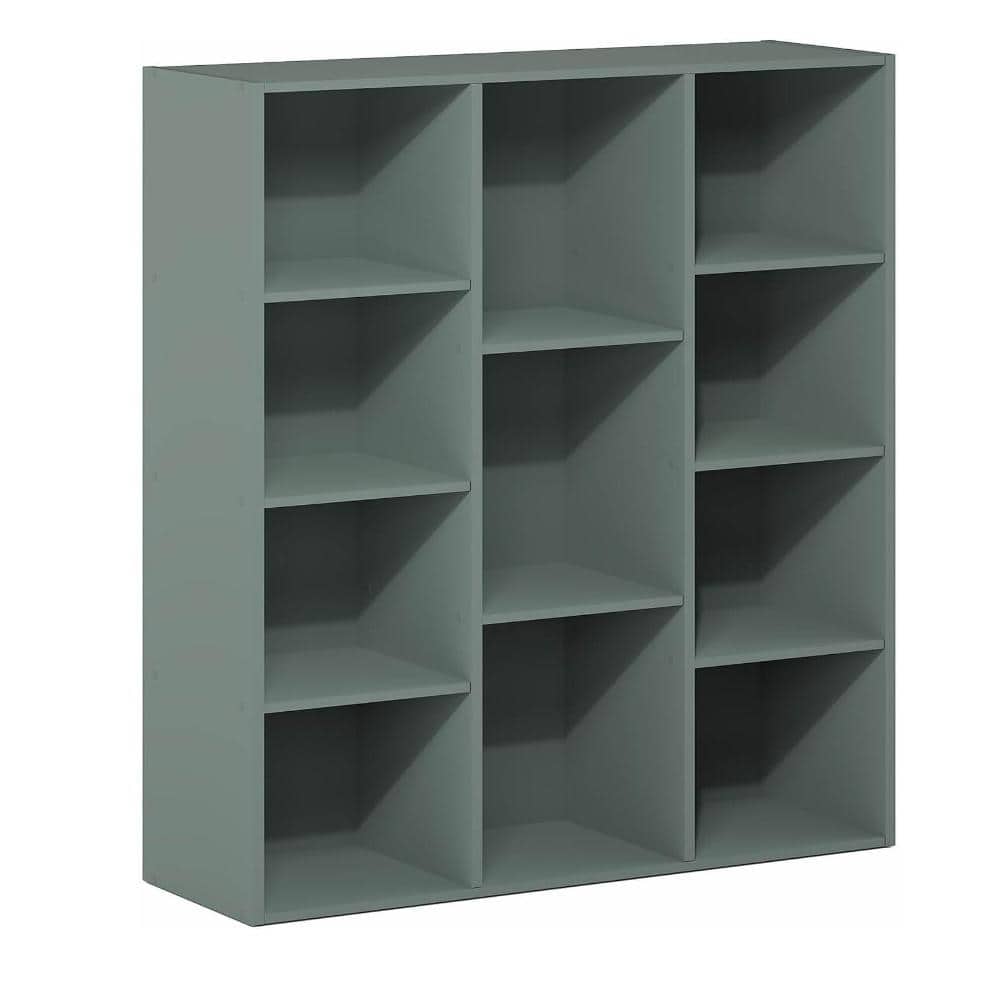 41.7 in. H x 29.1 in. W x 9.4 in. D Sage Green Wood 11- Cube