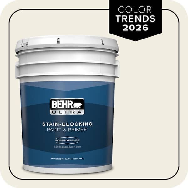 BEHR ULTRA 5 gal. Designer Collection #DC-003 Blank Canvas Extra Durable Satin Enamel Interior Paint & Primer