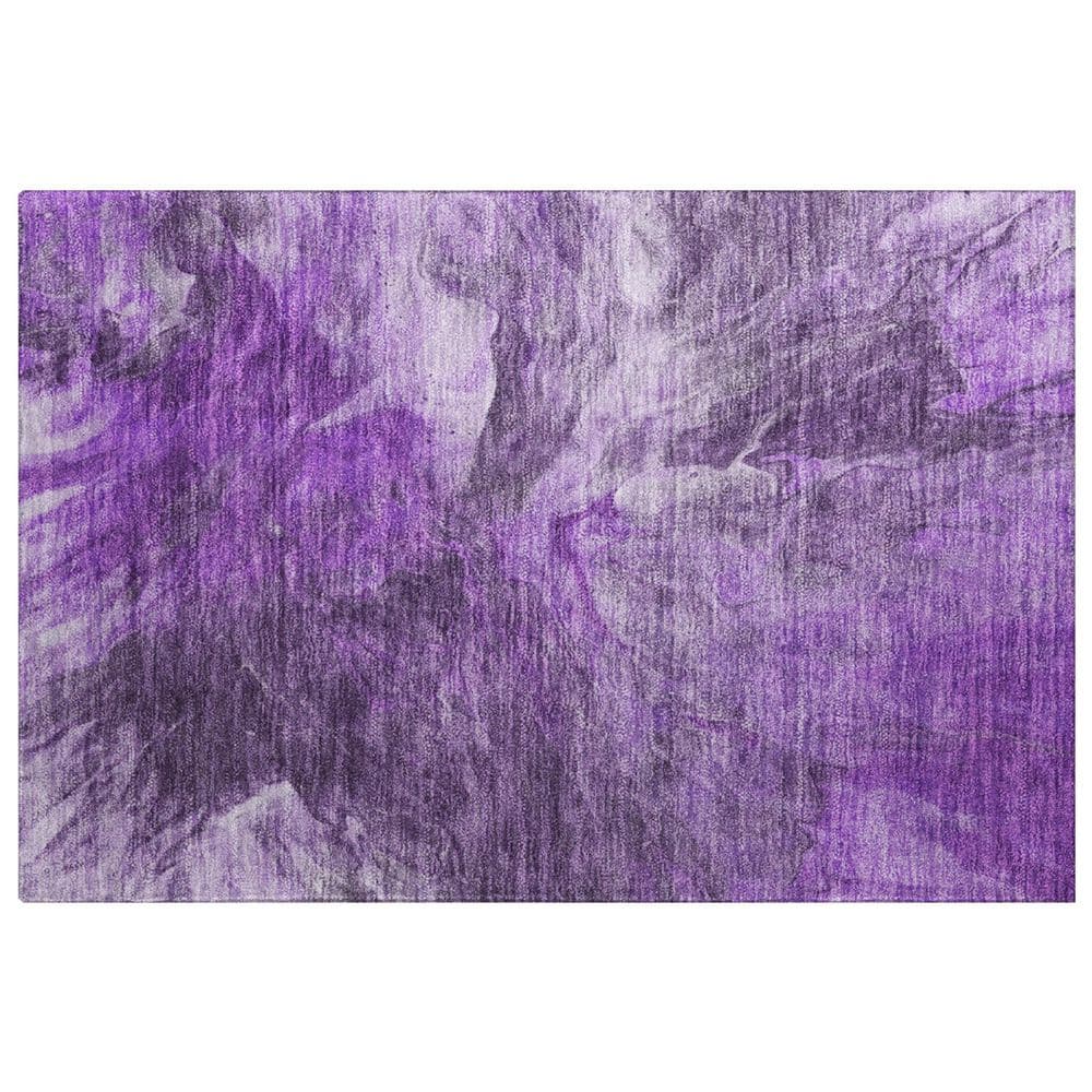 Dream Shag Premium Machine Washable Abstract ADS641 Purple 2 ft. x 3 ft. Accent Rug price history on PriceWatchPro
