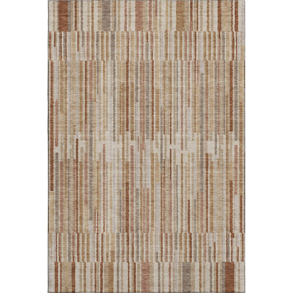 Mayfield Premium Machine Washable Abstract AMF2102 Terracotta 5 ft. x 7 ft. 6 in. Area Rug price history on PriceWatchPro