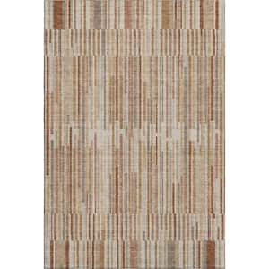 Mayfield Premium Machine Washable Abstract AMF2102 Terracotta 8 ft. x 10 ft. Area Rug
