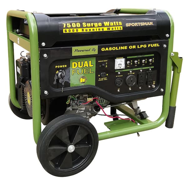 Sportsman 7,500/2,000-Watt Dual Fuel Powered Portable Generator with Electric/Recoil Start, LPG or Regular Gas with CO Shield