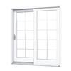 MP Doors 72 in. x 80 in. Woodgrain Interior and Smooth White Exterior Left-Hand Composite Sliding Patio Door with 10-Lite GBG G6068L3N2W2