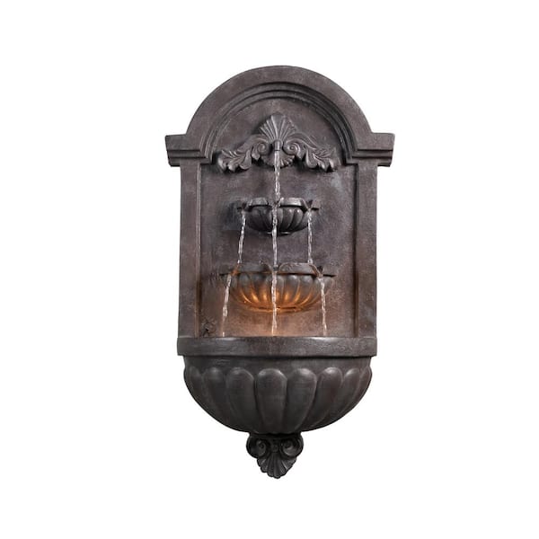 Unbranded 35 in. San Marco Plum Bronze Finish Wall Fountain