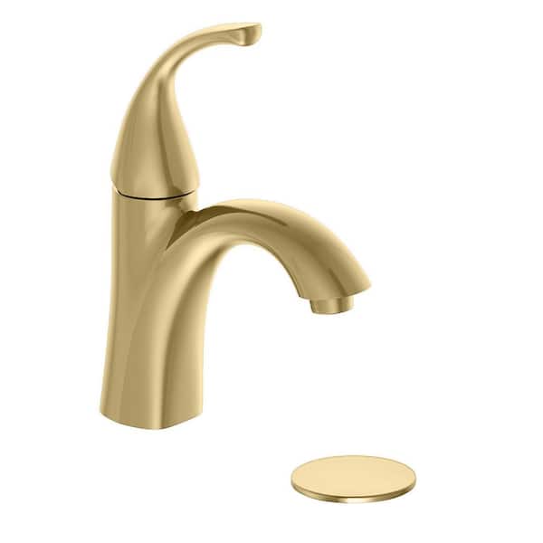 Glacier Bay Alima Single-Handle Single-Hole Bathroom Faucet in Matte Gold