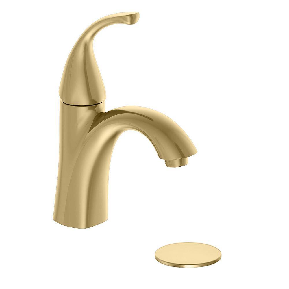 PRIVATE BRAND UNBRANDED Alima SingleHandle SingleHole Bathroom Faucet in Matte Gold 503136PB