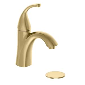 Alima Single-Handle Single-Hole Bathroom Faucet in Matte Gold