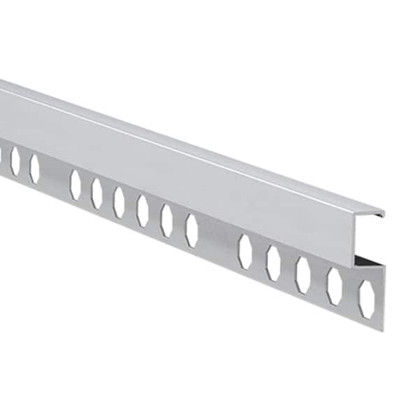 EMAC Novolistel 4 Matt Silver 1/2 in. x 98-1/2 in. Aluminum Tile Edging Trim