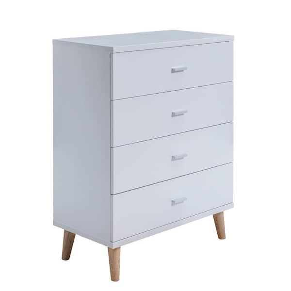 Furniture of America Cordero III 4-Drawer White Chest of Drawers (39.25 in. H x 31.25 in. W x 15.5 in. D)