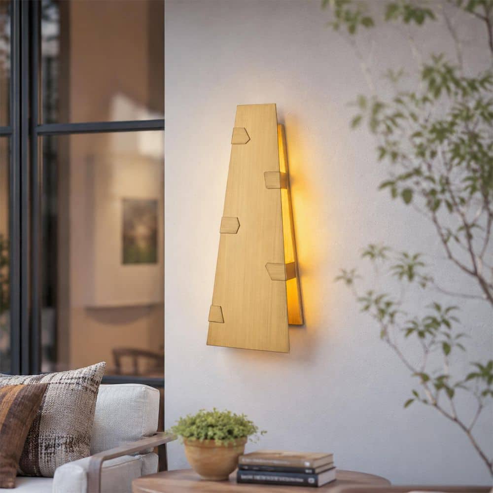 23.62 in. Modern Brushed Gold Dimmable LED Wall Sconce Waterproof for Indoor Outdoor Use price history on PriceWatchPro