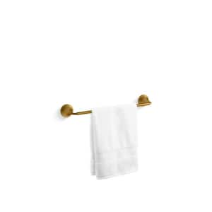 Tone 18 in. Single Towel Bar in Vibrant Brushed Moderne Brass