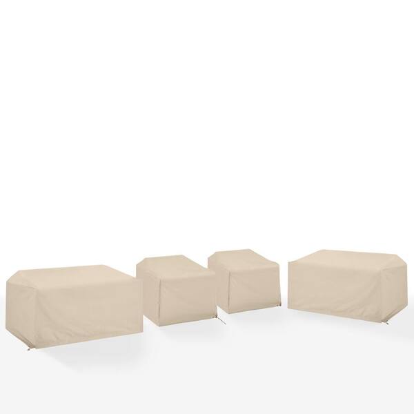 CROSLEY FURNITURE 4-Pieces Tan Outdoor Sectional Furniture Cover Set