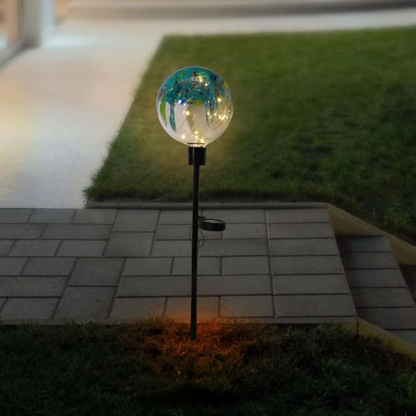 2 x LED Solar Globe Lights Outdoor Landscape Garden Decor Stake Light 