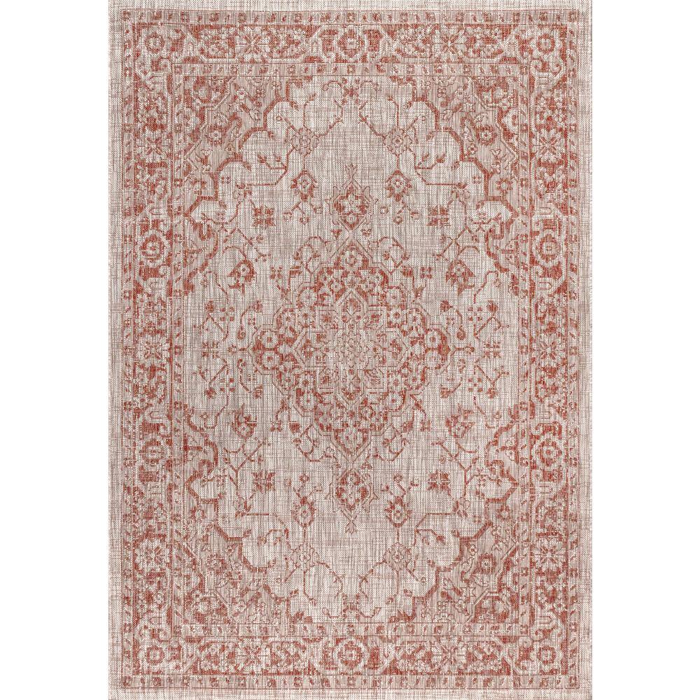 JONATHAN Y Rozetta Boho Medallion Red/Taupe 7 ft. 9 in. x 10 ft ...