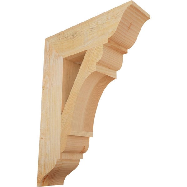 Ekena Millwork 6 in. x 30 in. x 22 in. Douglas Fir Olympic Traditional Rough Sawn Bracket