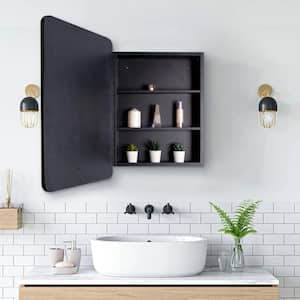 Home Decorators Collection Juno 18 in. W x 6 in. D x 49 in. H Black Wall  Mount Bathroom Storage Wall Cabinet Juno SS-B - The Home Depot