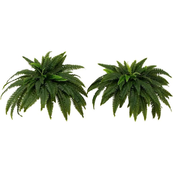 48 in. Green Boston Artificial Fern 2-Pack