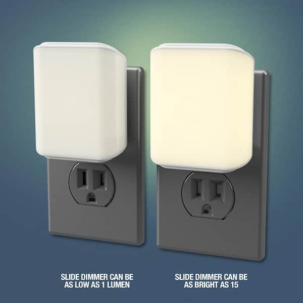 White Vari Slide Dimmer LED Night Light