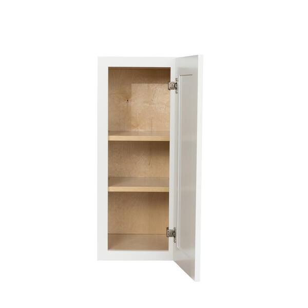 Ready to Assemble 9x42x12 in. Shaker Wall End Open Shelf Cabinet in White