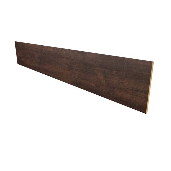 Stairtek 0.375 in. x 7.5 in. x 48 in. Laminate Java Scraped Oak Riser ...