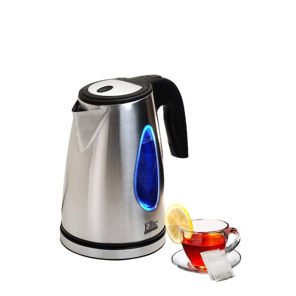Elite Platinum 7-Cup Cordless Stainless Steel Electric Kettle with Automatic Shut-off