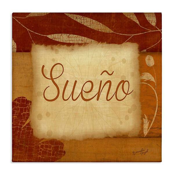 Stupell Industries Dream Phrase Traditional by Jennifer Pugh Gallery Wrapped Unframed Typography Graphic Art Print 17 in. x 17 in.