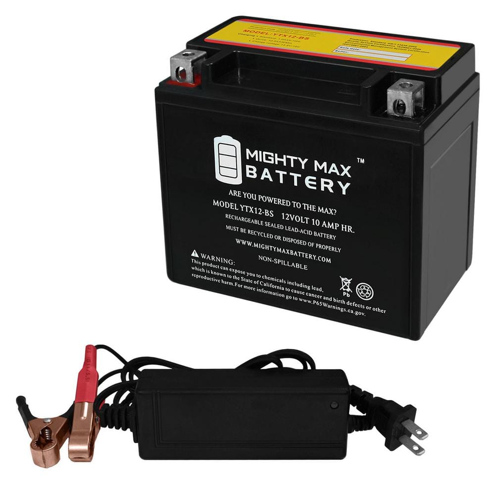 MIGHTY MAX BATTERY YTX12-BS Replaces Kawasaki 300 KVF300 Brute